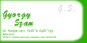 gyorgy szam business card